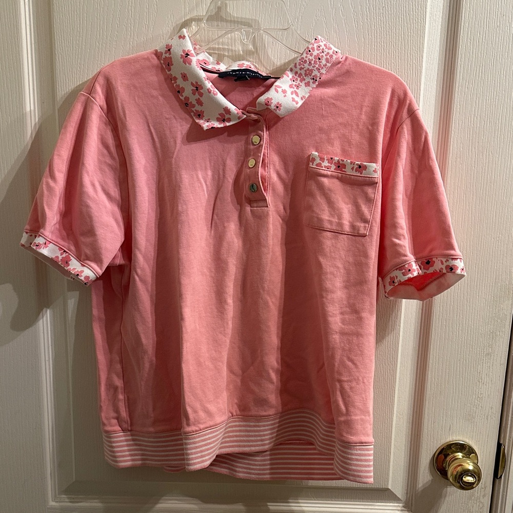 Tommy Hilfiger Pink Floral Polo